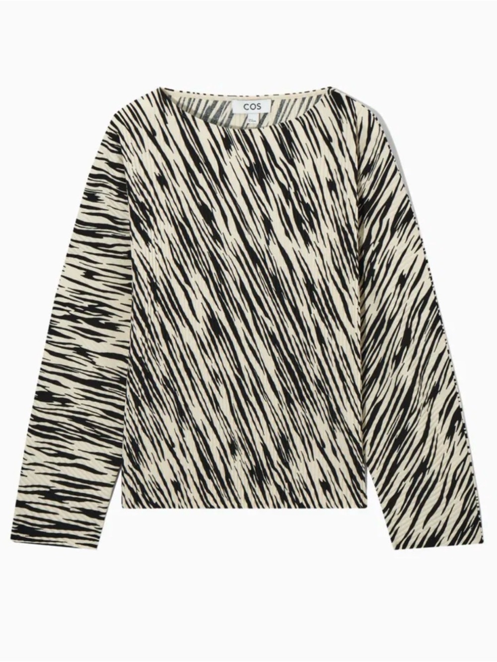COS Rounded Pleated Top, size M